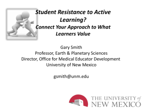 Student Resistance to Active Learning