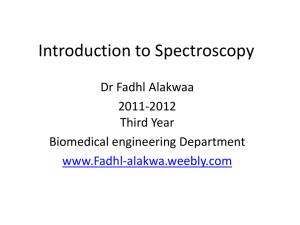 Introduction to Spectroscopy - Fadhl Alakwaa, PhD