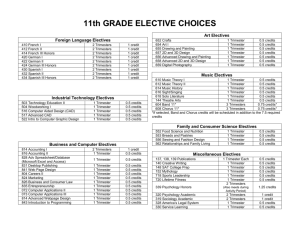 11th Grade Course Options - East Pennsboro Area School District
