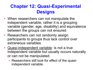 Quasi-independent variable