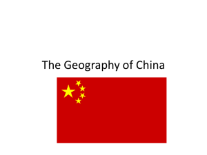 Ch 15 The Geography of China
