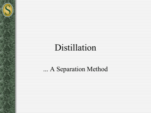 Distillation notes