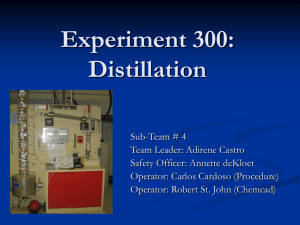 Experiment 300: Distillation - FAMU