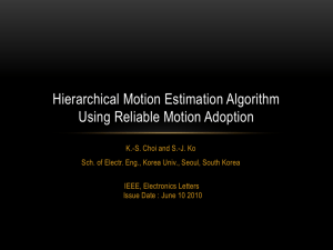 Hierarchical motion estimation algorithm using reliable motion