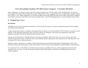 IANA CWG RFP Section 1 Proposal 1 Nov 14