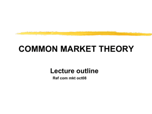 Common Market Theory - The Economics Network