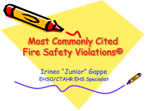 Most Commonly Cited Fire Safety Violations