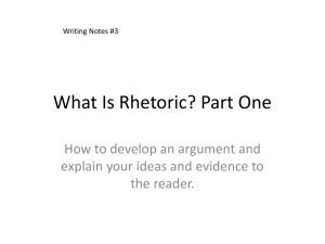 What Is Rhetoric?