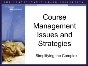 Course Management Issues