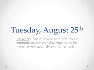 Tuesday, August 25th