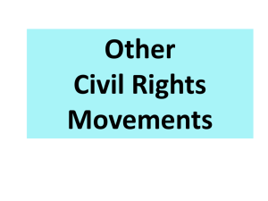 M. Tues.--Fri. April 22-24--PP--OTHER CIVIL RIGHTS MOVEMENTS