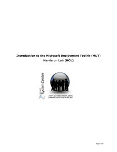 1. LAB - Getting Started with Microsoft Deployment Toolkit