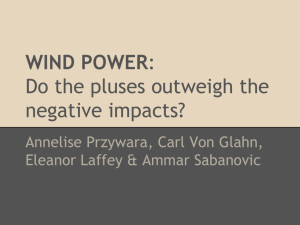 WIND POWER: Do the pluses outweigh the negative impacts?