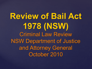 Review of Bail Act 1978 (NSW) Criminal Law Review NSW