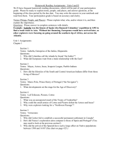 Unit I and II Homework Reading Assignment Sheet