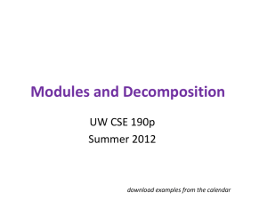 Modules and Decomposition