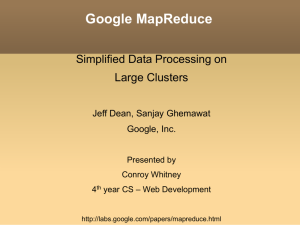 Google MapReduce