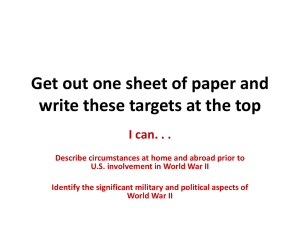 Get out one sheet of paper and write these targets at the top I can