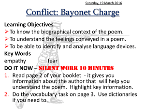 conflict poetry 3 bayonet charge