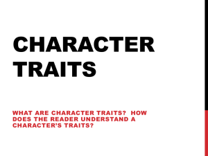 Character Traits and "Truth"