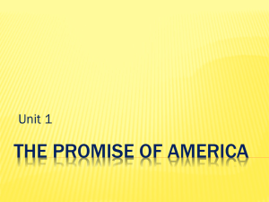 Unit 1 Review: The Promise of America