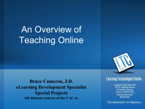An Overview of Teaching Online