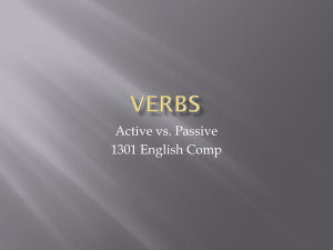 Verbs - EnglishComposition1301