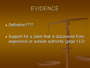 Types of Evidence