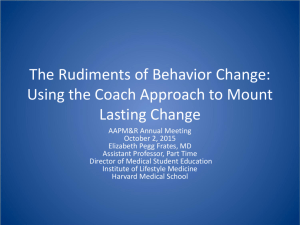 Using the Coach Approach to Mount Lasting Change