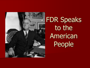 FDR Speaks to the American People