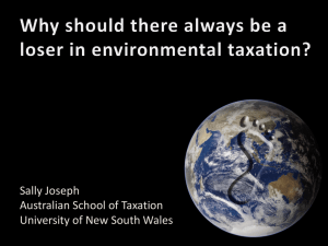 Why should there always be a loser in environmental taxation?
