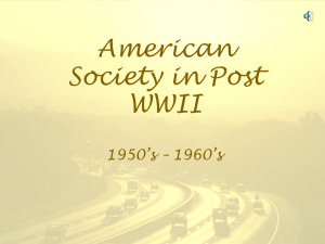 American Society in Post WWII
