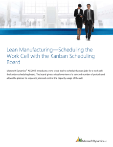 Lean Manufacturing: Scheduling the Work Cell