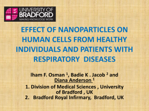 effect of nanoparticles on human cells from healthy individuals and