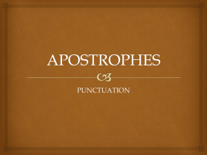 APOSTROPHES