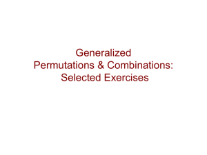 Generalized Permutations & Combinations