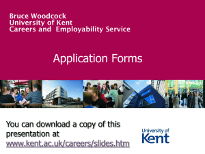 Application Forms - University of Kent