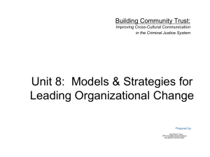 Unit 8: Models & Strategies for Leading Organizational Change