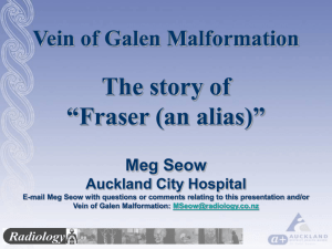 The story of "Fraser" - Vein of Galen Malformation Support Group