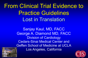 From Evidence to Guidelines ACC BOG Sep 12 Kaul.2010