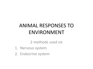 ANIMAL RESPONSES TO ENVIRONMENT