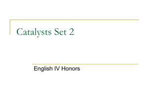 Catalysts Set 2