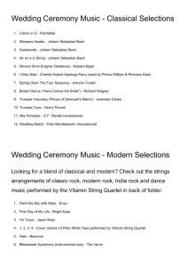 Wedding Ceremony Music - Classical Selections Canon in D