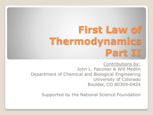 First Law of Thermodynamics