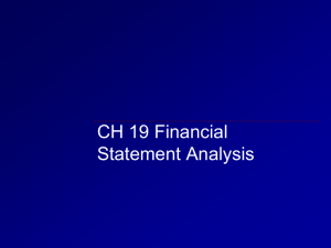 Ch 19 Financial Statement Analysis