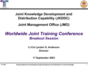 Joint Knowledge Development and Distribution Capability (JKDDC)