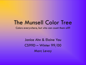 The Munsell Color Tree Colors everywhere, but who can count them