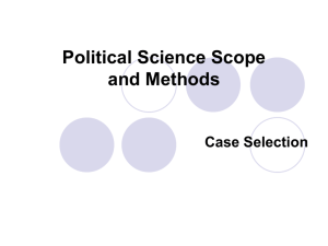 Political Science Scope and Methods