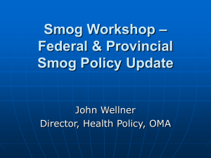 Federal Provincial Air Quality Policies & Programs