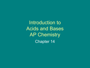 Introduction to Acids and Base